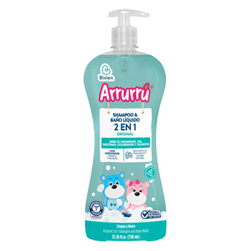 Shampoo & Baño Líquido 2 en 1 Arrurrú Original - 750 ml