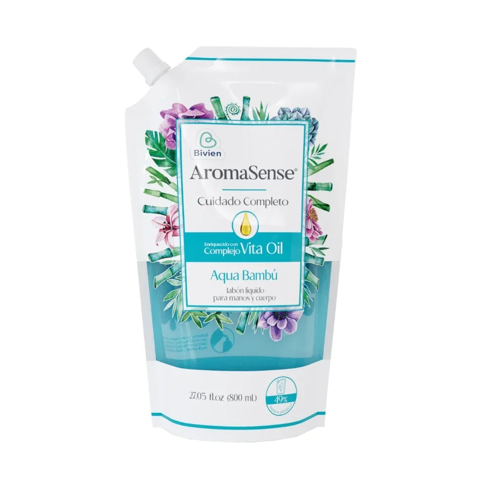 Jabón líquido Aromasense aqua bambú doypack - 800 ml