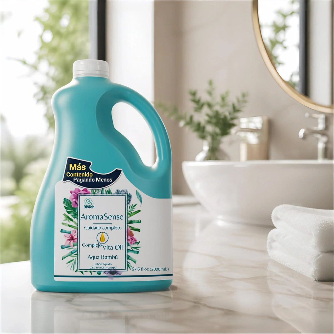 Jabón líquido Aromasense aqua bambú - 2 litros