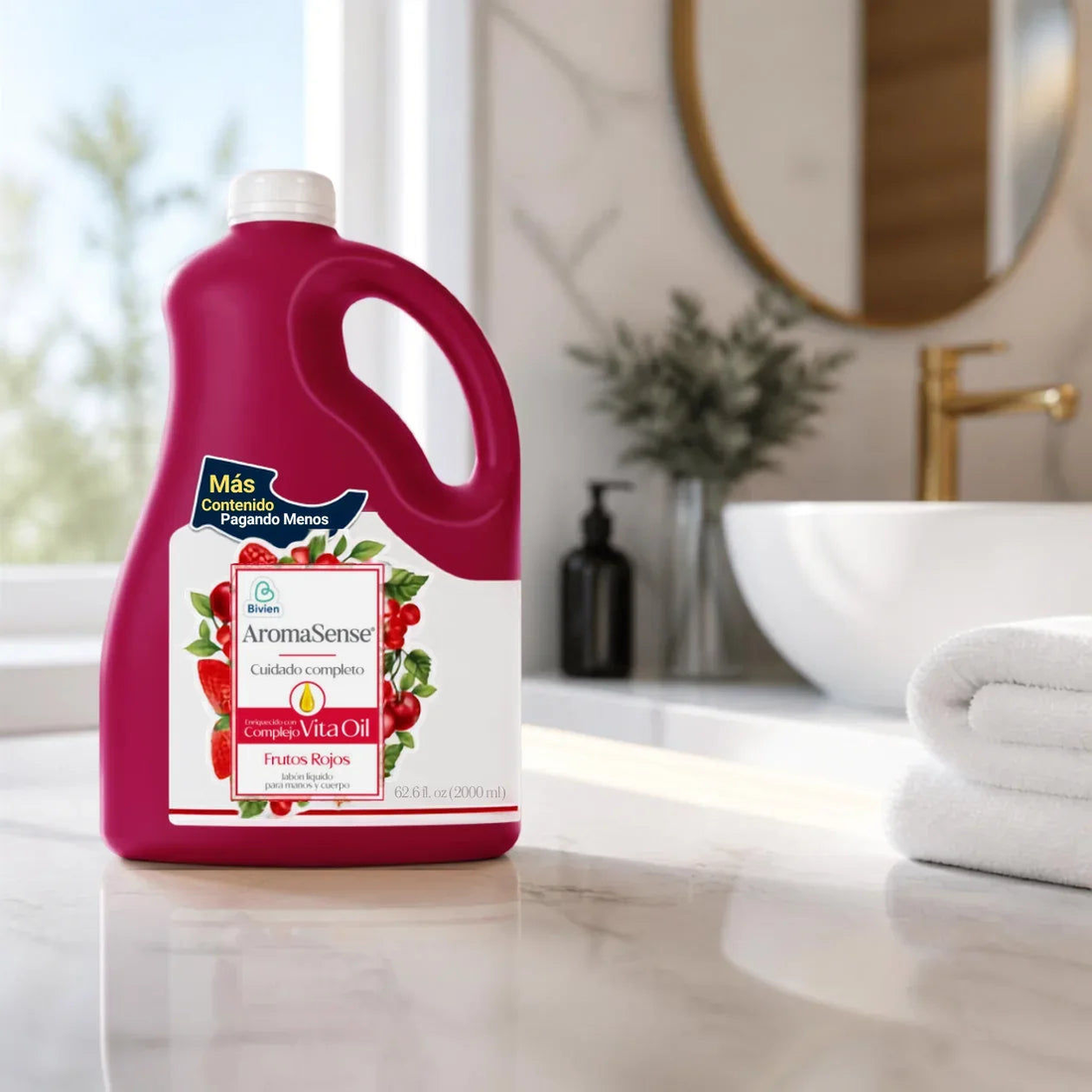 Jabón líquido Aromasense frutos rojos - 2 litros