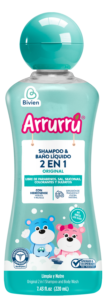 Shampoo & Baño Líquido 2 en 1 Arrurrú Original - 220 ml