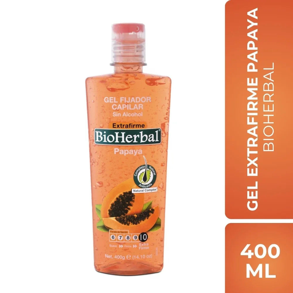 Gel Bioherbal cabello extra firme con papaya - 400 gr