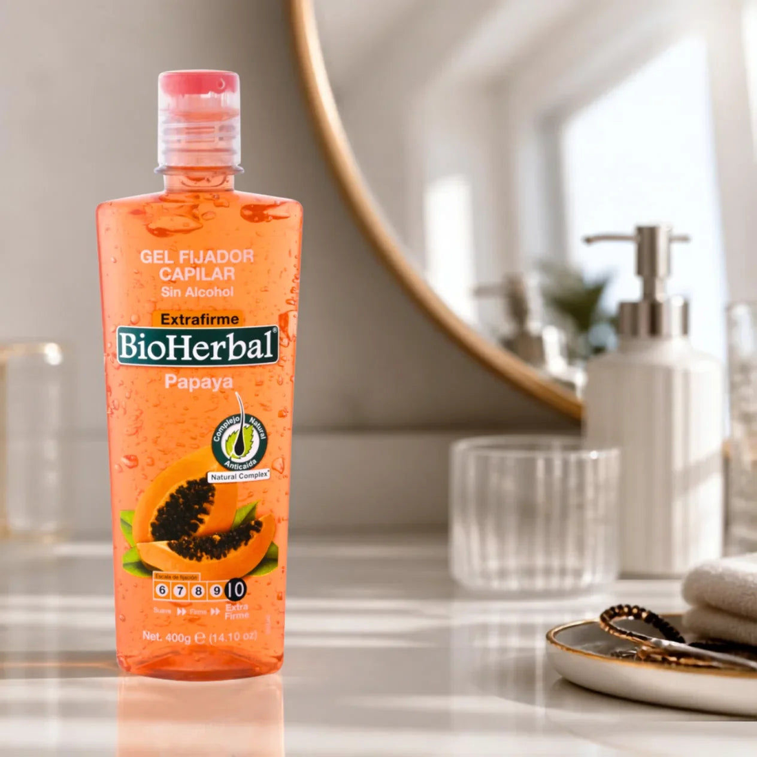 Gel Bioherbal cabello extra firme con papaya - 400 gr