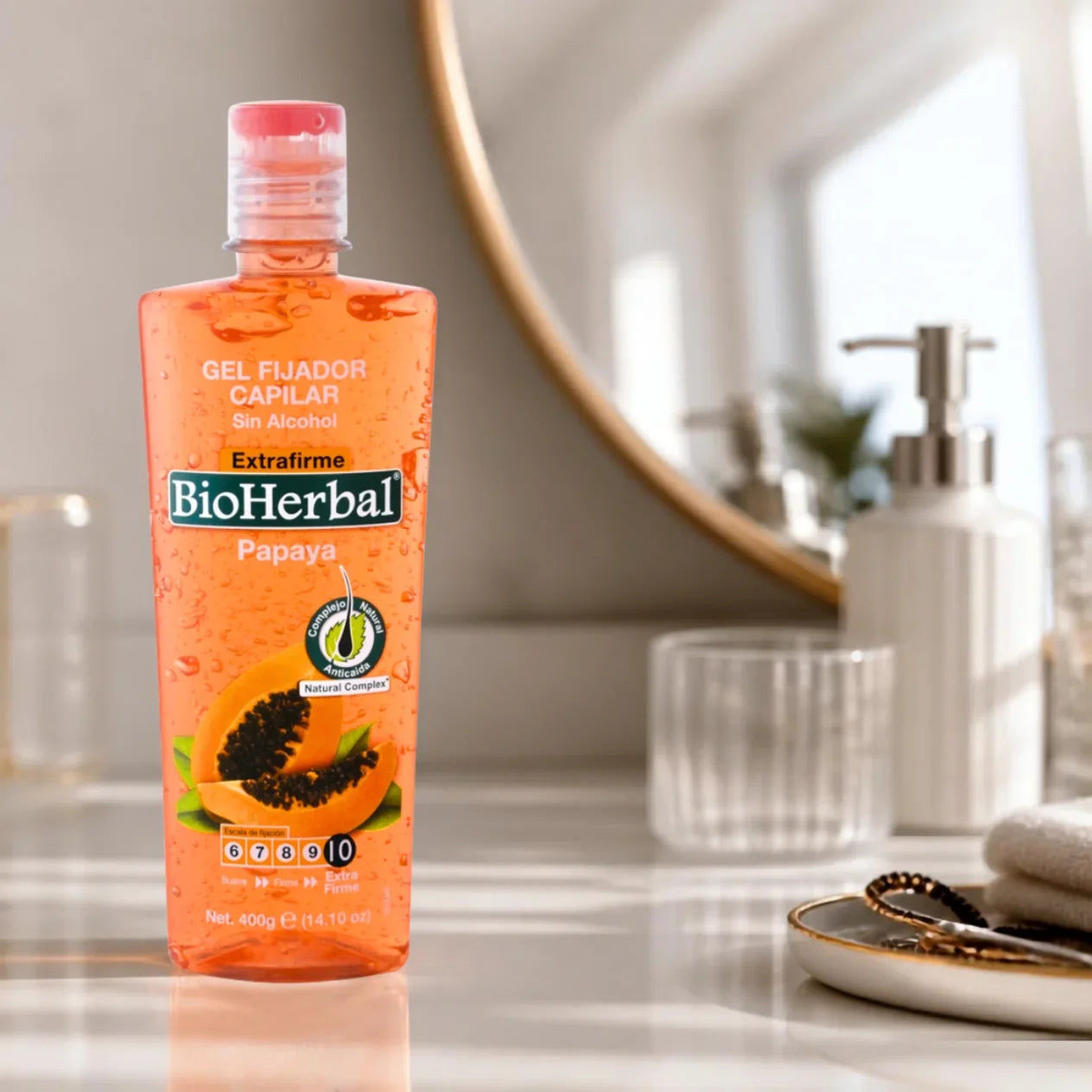 Gel Bioherbal cabello extra firme con papaya - 400 gr