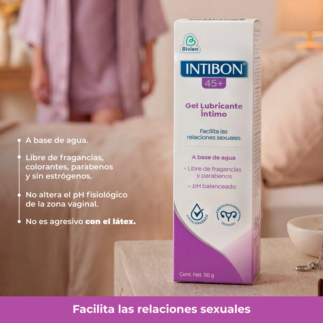 Gel lubricante íntimo Intibon 45+ - 50 gr