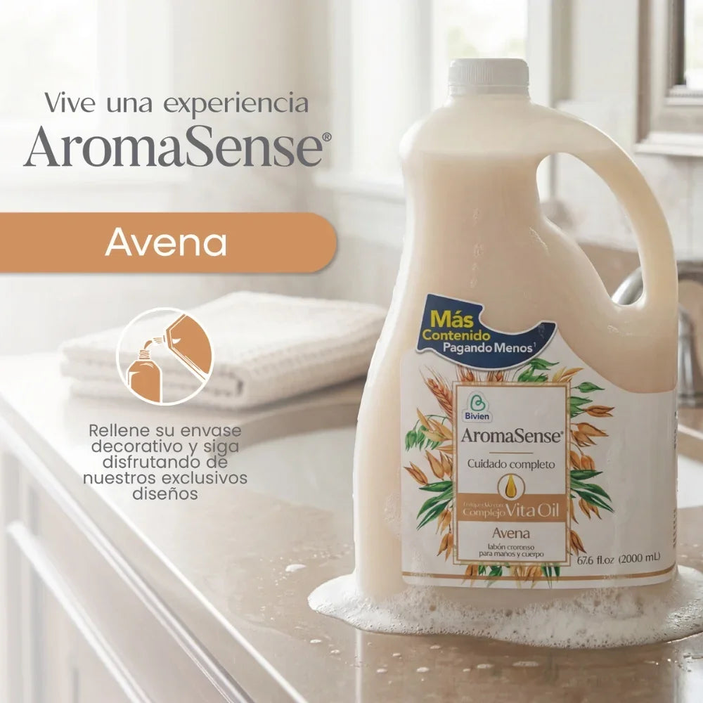 Jabón líquido Aromasense avena - 2 litros