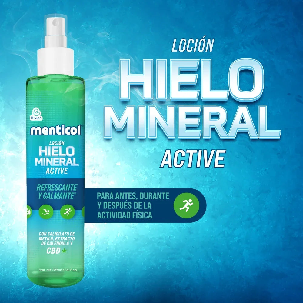 Loción refrescante Menticol hielo mineral - 230 ml
