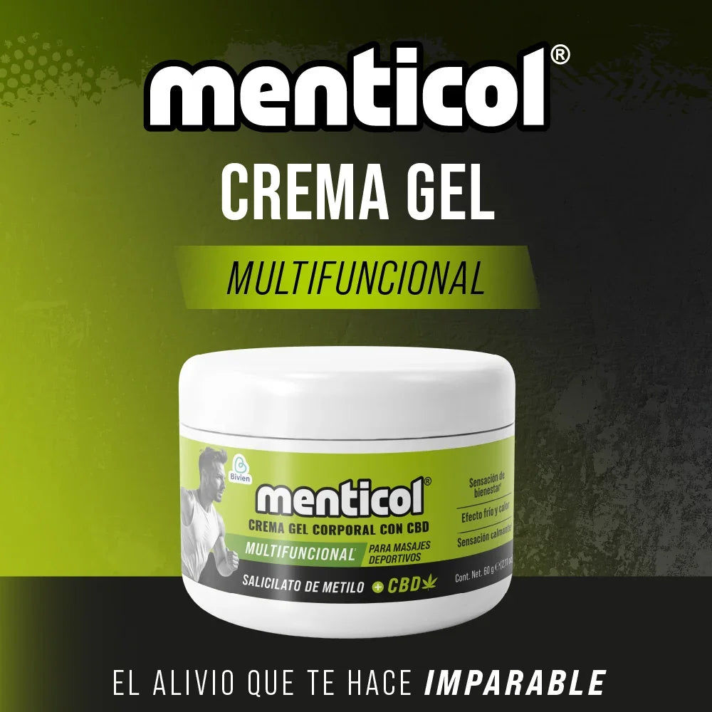 Crema gel corporal Menticol con Cannabis y CBD - 60 gr