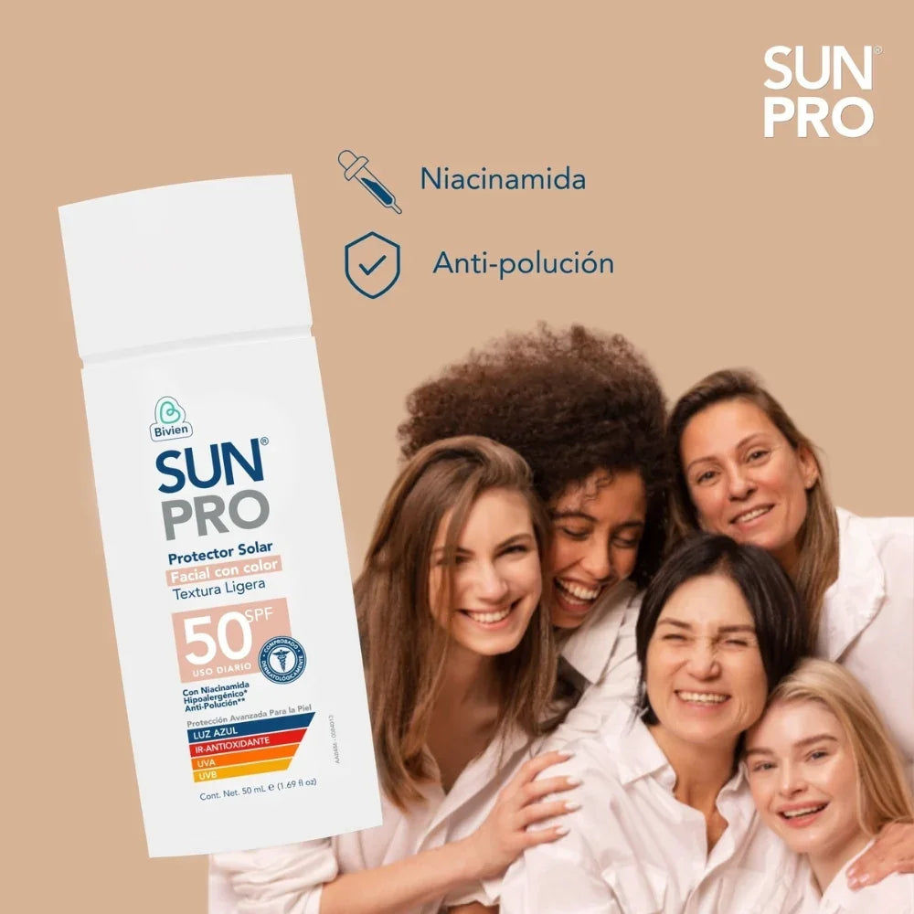 Protector solar facial Sun Pro color SPF 50+ - 50 ml
