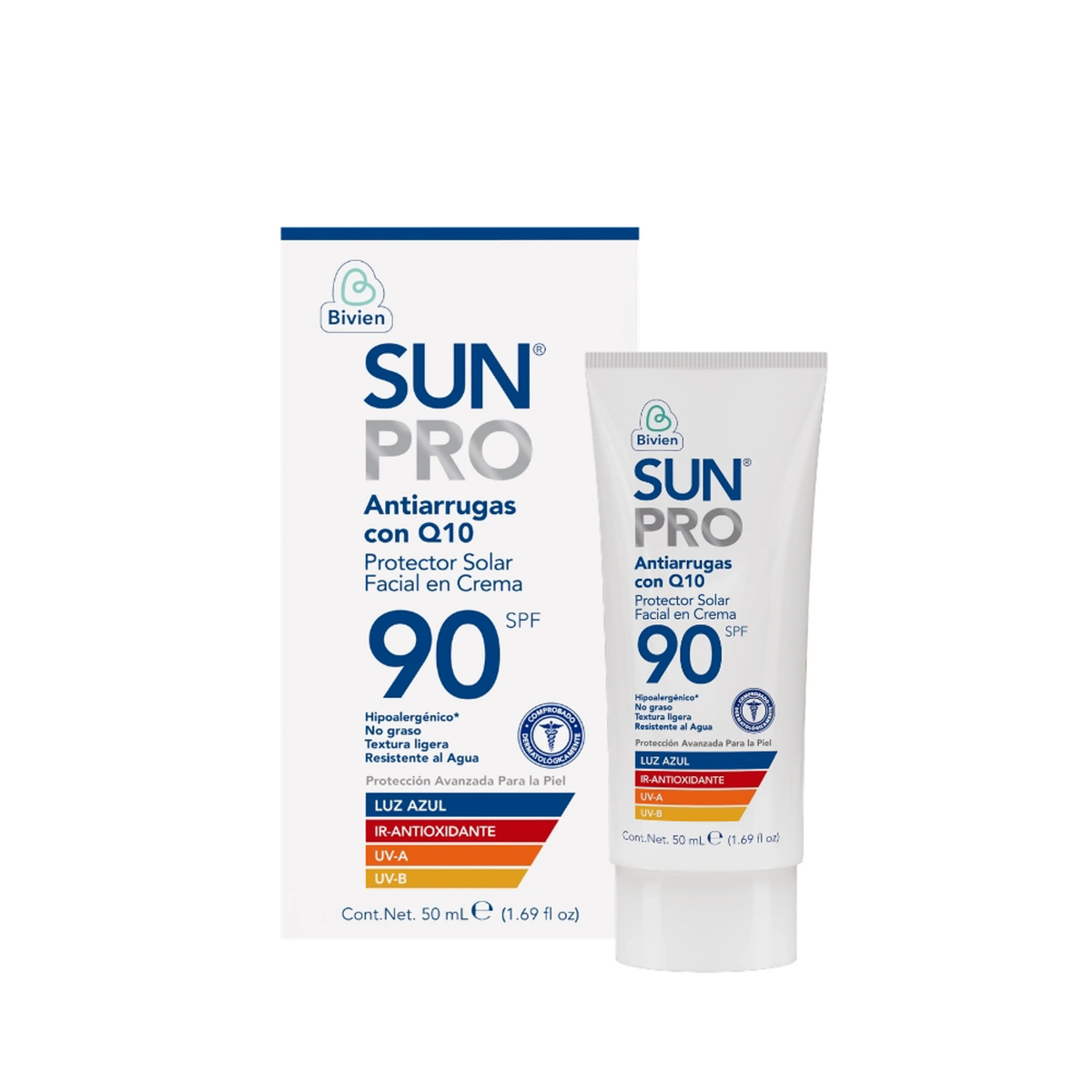 Protector solar facial Sun Pro antiarrugas SPF 90+ - 50 ml