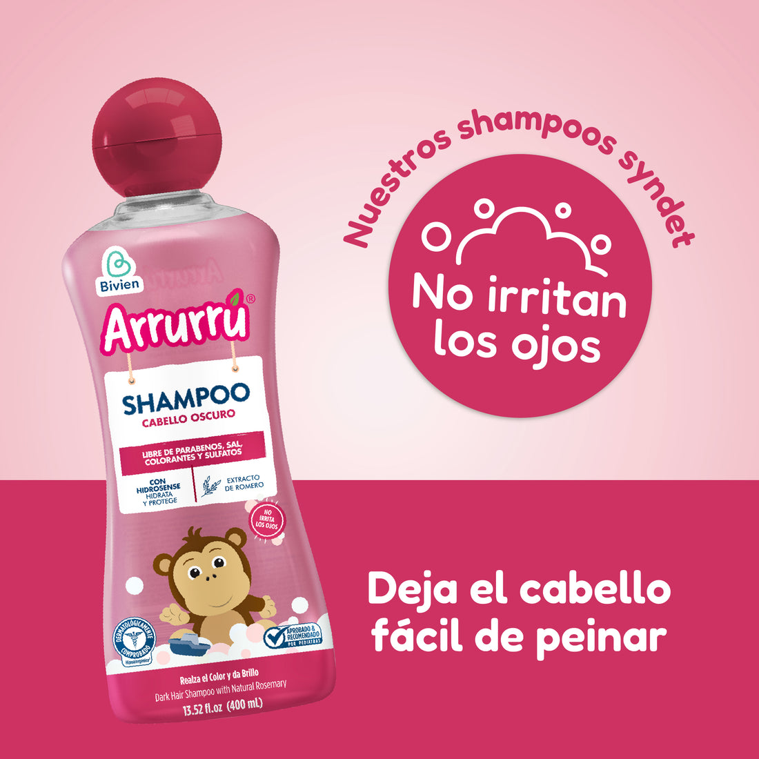 Shampoo Arrurrú cabello oscuro - 400 ml