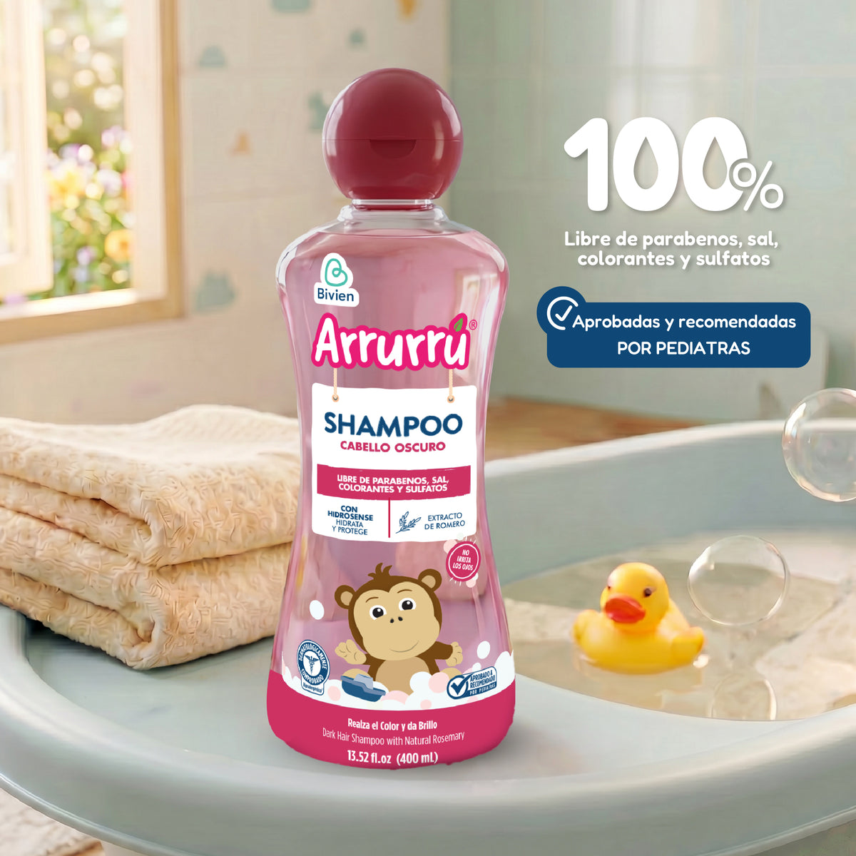 Shampoo Arrurrú cabello oscuro - 400 ml