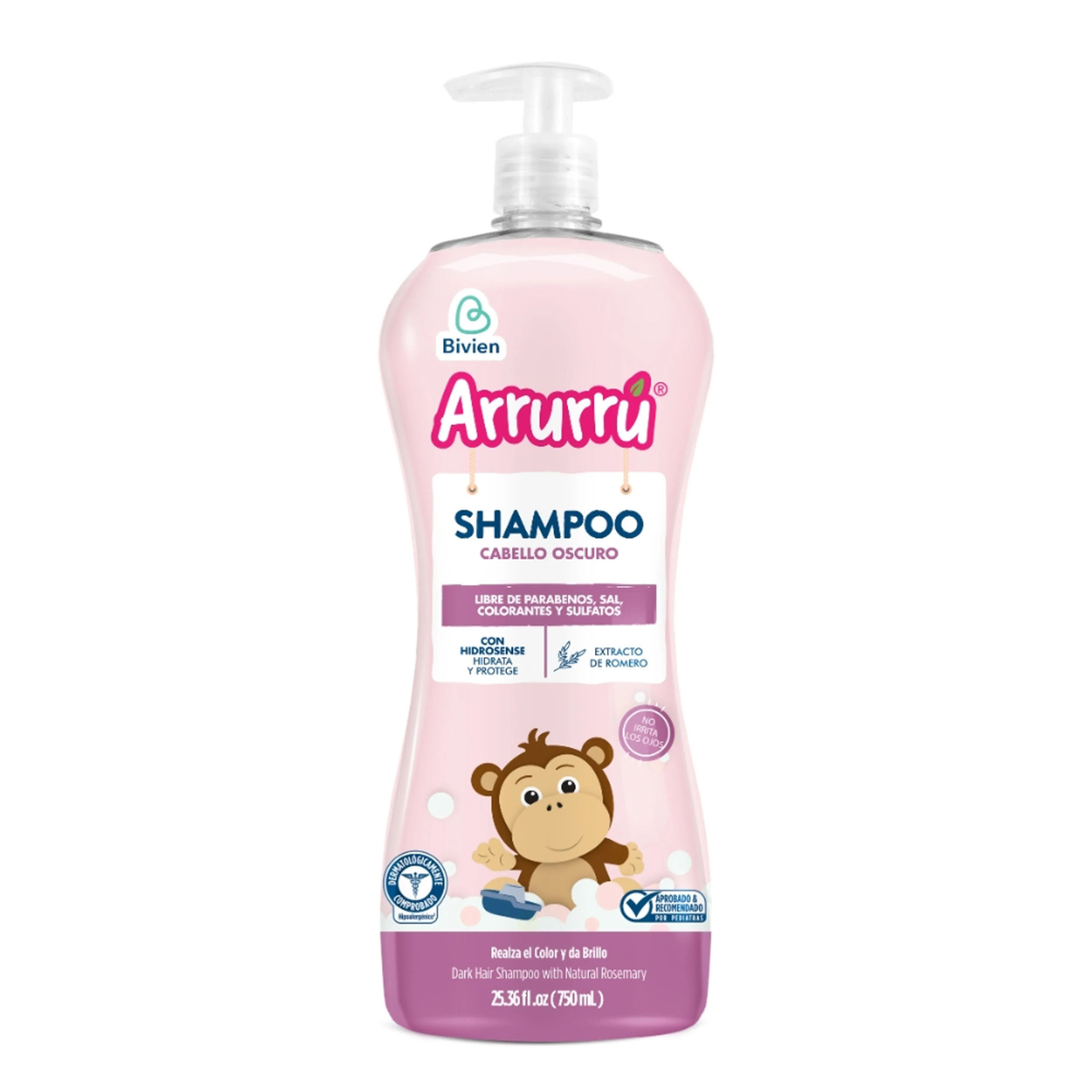 Shampoo Arrurrú cabello oscuro - 750 ml