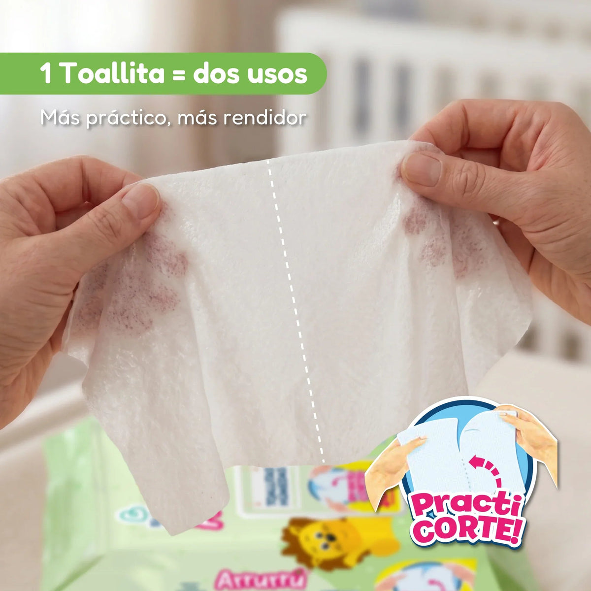 Toallitas húmedas Arrurrú aloe vera & manzanilla - 100 unidades