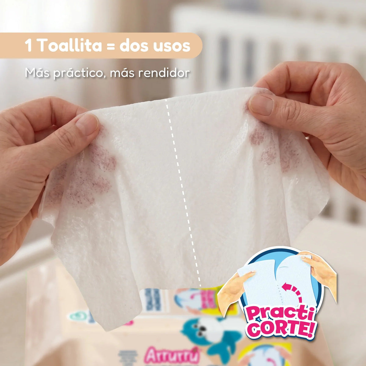 Toallitas húmedas Arrurrú avena & karite - 70 unidades