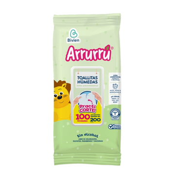 Toallitas húmedas Arrurrú aloe vera & manzanilla - 100 unidades
