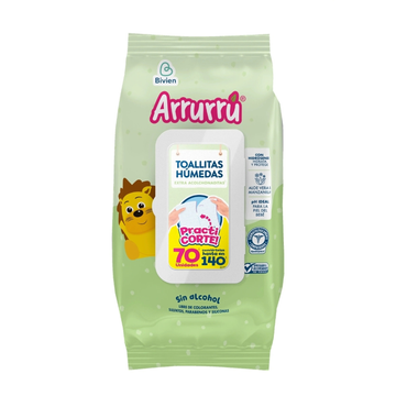 Toallitas húmedas Arrurrú aloe vera & manzanilla - 70 unidades