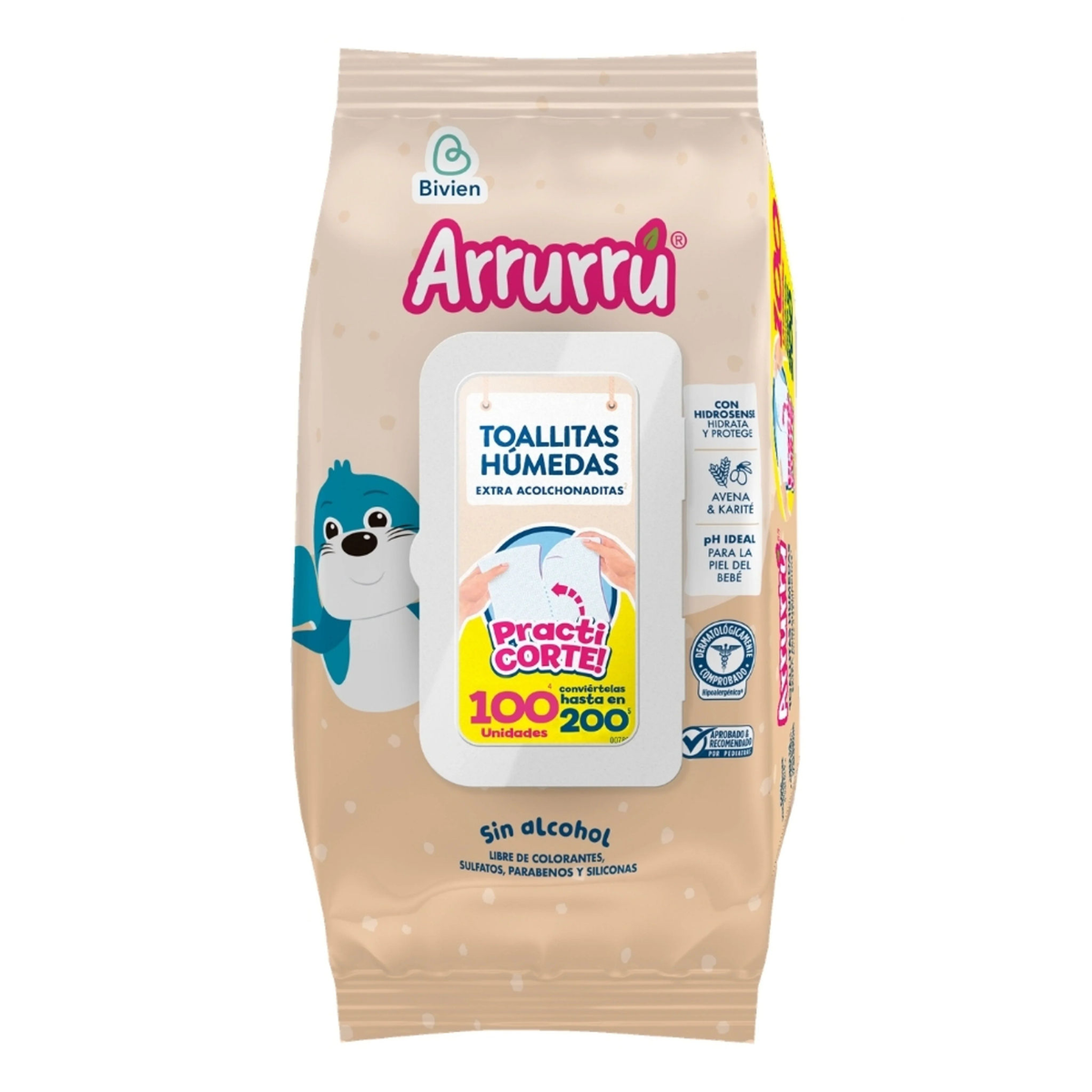 Toallitas húmedas Arrurrú avena & karite - 100 unidades corregido