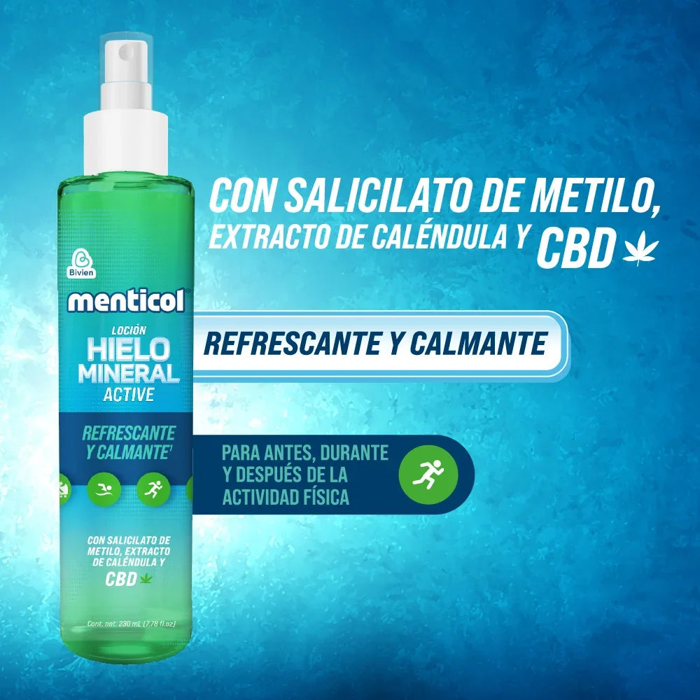Loción refrescante Menticol hielo mineral - 230 ml